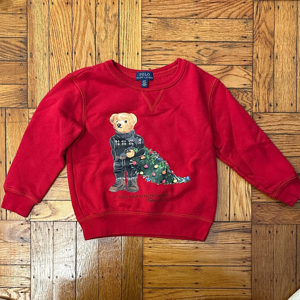 Polo by Ralph Lauren Kids Red Holiday Bear Sweatshirt